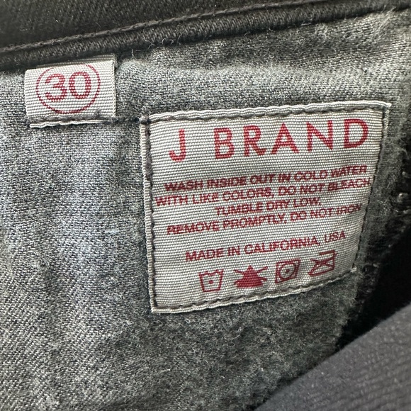 J BRAND Y2K jet black low rise super long/tall stretch flare jeans 30 - Picture 7 of 9